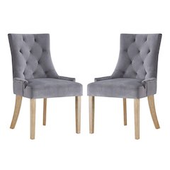 Pose Performance Velvet Dining Chair Set of 2
