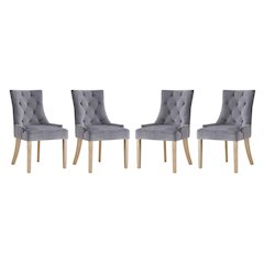 Pose Performance Velvet Dining Chair Set of 4