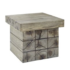 Manteo Rustic Coastal Outdoor Patio Side Table