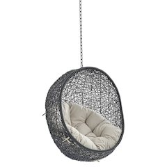 Encase Sunbrella Fabric Swing Outdoor Patio Lounge Chair Without Stand