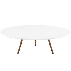 Lippa 48" Round Wood Coffee Table with Tripod Base