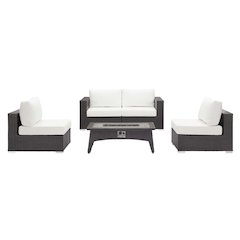 Convene 5 Piece Set Outdoor Patio with Fire Pit