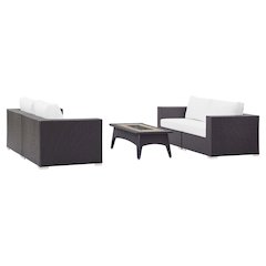 Convene 5 Piece Set Outdoor Patio with Fire Pit