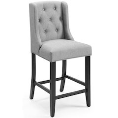 Baronet Tufted Button Upholstered Fabric Counter Stool