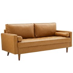 Valour Tufted Vegan Leather Sofa