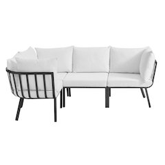 Riverside 4 Piece Outdoor Patio Aluminum Sectional