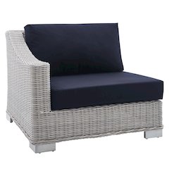 Conway Sunbrella Outdoor Patio Wicker Rattan Left-Arm Chair