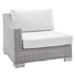 Conway Sunbrella Outdoor Patio Wicker Rattan Left-Arm Chair