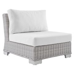 Conway Sunbrella Outdoor Patio Wicker Rattan Armless Chair