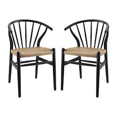 Flourish Spindle Wood Dining Side Chair Set of 2