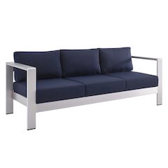 Shore Sunbrella Fabric Aluminum Outdoor Patio Sofa