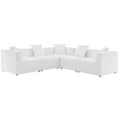 Saybrook 5-Piece Outdoor Patio Upholstered Sectional Sofa