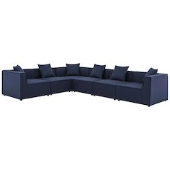 Saybrook 6-Piece Outdoor Patio Upholstered Sectional Sofa