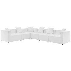 Saybrook 6-Piece Outdoor Patio Upholstered Sectional Sofa