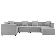 Saybrook 6-Piece Outdoor Patio Upholstered Sectional Sofa