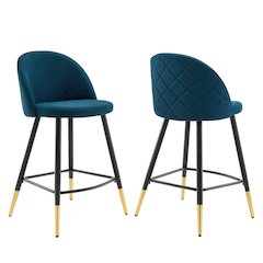 Cordial Fabric Counter Stools Set of 2
