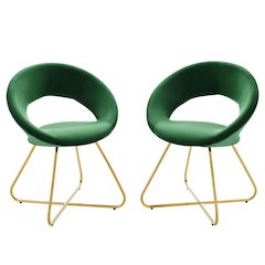 Nouvelle Performance Velvet Dining Chair Set of 2