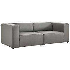 Mingle 2-Piece Vegan Leather Sectional Sofa Loveseat