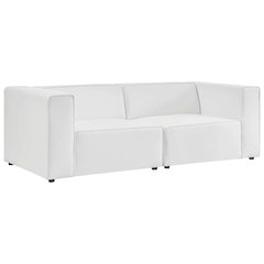 Mingle 2-Piece Vegan Leather Sectional Sofa Loveseat