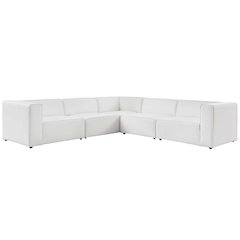 Mingle 5-Piece Vegan Leather Sectional Sofa