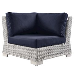 Conway Outdoor Patio Wicker Rattan Corner Chair