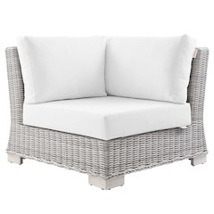 Conway Outdoor Patio Wicker Rattan Corner Chair