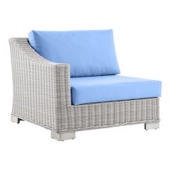 Conway Outdoor Patio Wicker Rattan Left-Arm Chair