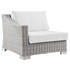 Conway Outdoor Patio Wicker Rattan Left-Arm Chair