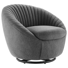 Whirr Tufted Fabric Swivel Chair