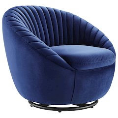 Whirr Tufted Performance Velvet Swivel Chair