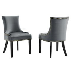 Marquis Performance Velvet Dining Chairs Set of 2