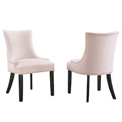 Marquis Performance Velvet Dining Chairs Set of 2