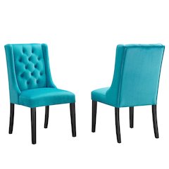 Baronet Performance Velvet Dining Chairs Set of 2