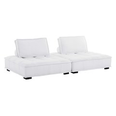 Saunter 2-Piece Tufted Fabric Fabric Loveseat