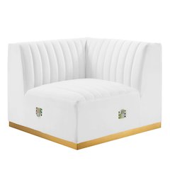 Conjure Channel Tufted Performance Velvet Right Corner Chair