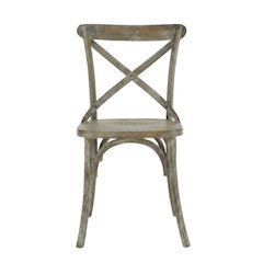 Solid Wood Dining Side Chair with Cushioned Seat for Dining Room, Gray