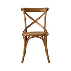 Solid Wood Dining Side Chair with Cushioned Seat for Dining Room, Walnut
