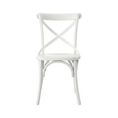 Solid Wood Dining Side Chair with Cushioned Seat for Dining Room, White