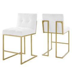 Privy Upholstered Fabric Counter Stool Set of 2