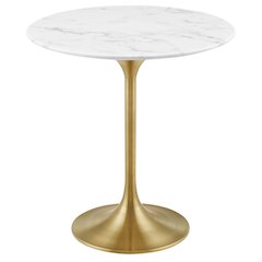 Lippa 20" Round Faux Marble Side Table