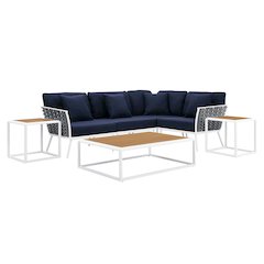 Stance 7 Piece Outdoor Patio Aluminum Sectional Sofa Set