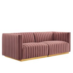 Conjure Channel Tufted Performance Velvet Loveseat