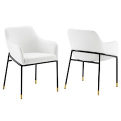Jovi Performance Velvet Dining Armchair Set of 2