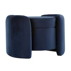 Nebula Upholstered Performance Velvet Ottoman