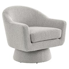 Astral Boucle Fabric Swivel Chair