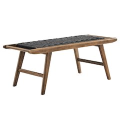 Saoirse 47" Wove Rope Wood Bench