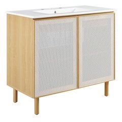 Calla 36" Perforated Metal Bathroom Vanity