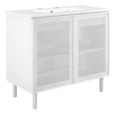 Calla 36" Perforated Metal Bathroom Vanity