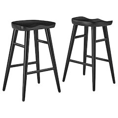 Saville Backless Wood Counter Stools Set of 2