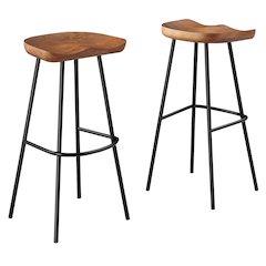 Concord Backless Wood Bar Stools Set of 2
